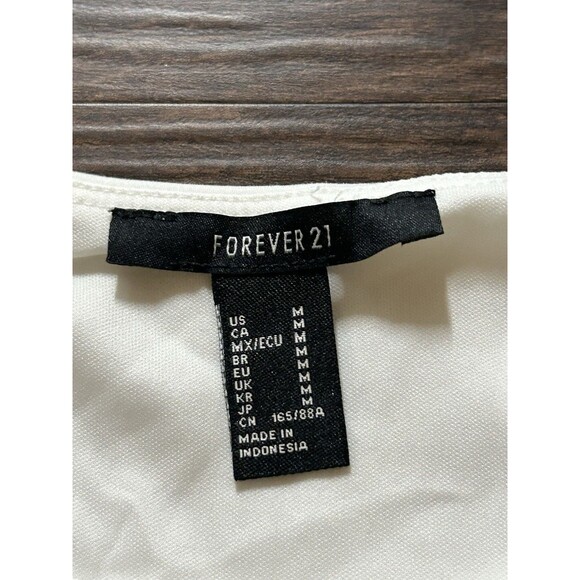 Forever 21 Women's White Halther Bodysuit Size M Pre-Owned - Picture 11 of 12